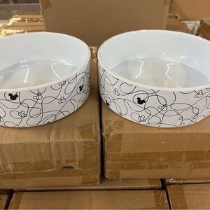 Mickey Mouse Patterned Dog Bowls